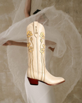 The Poppy Boot - Bone/Champagne